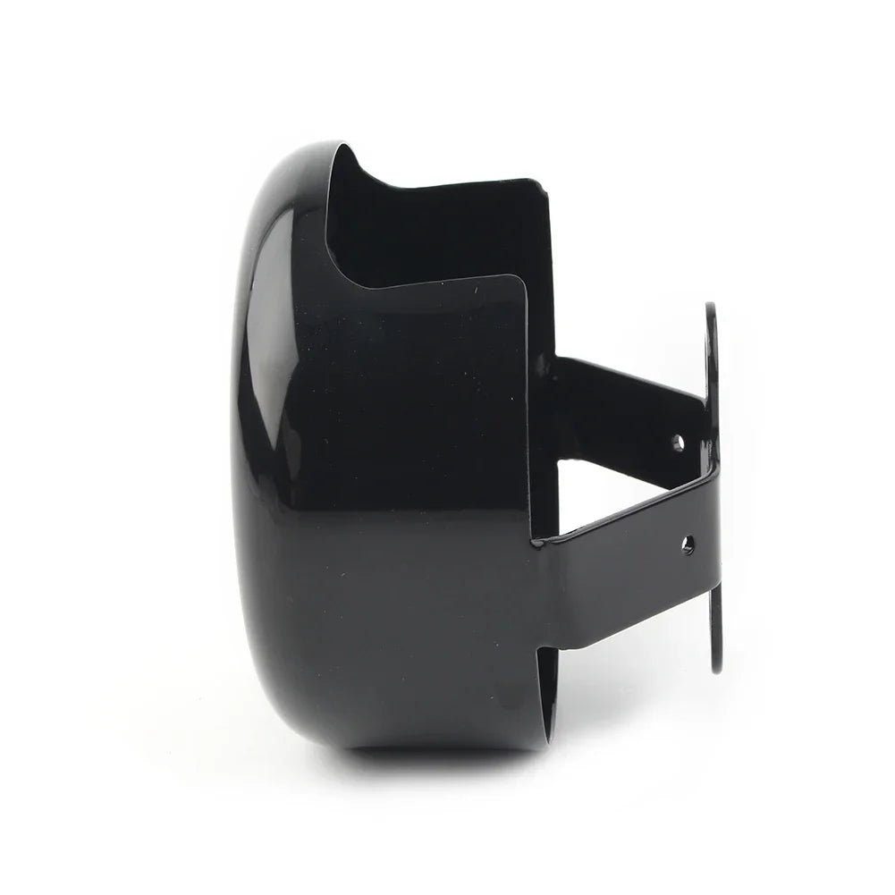 Motorcycle Horn Cover Black Steel For Harley Davidson 1991-2007 2008 2009 2010 2011 2012 2013 2014 2015 2016 2017 Big Twin 45/8"