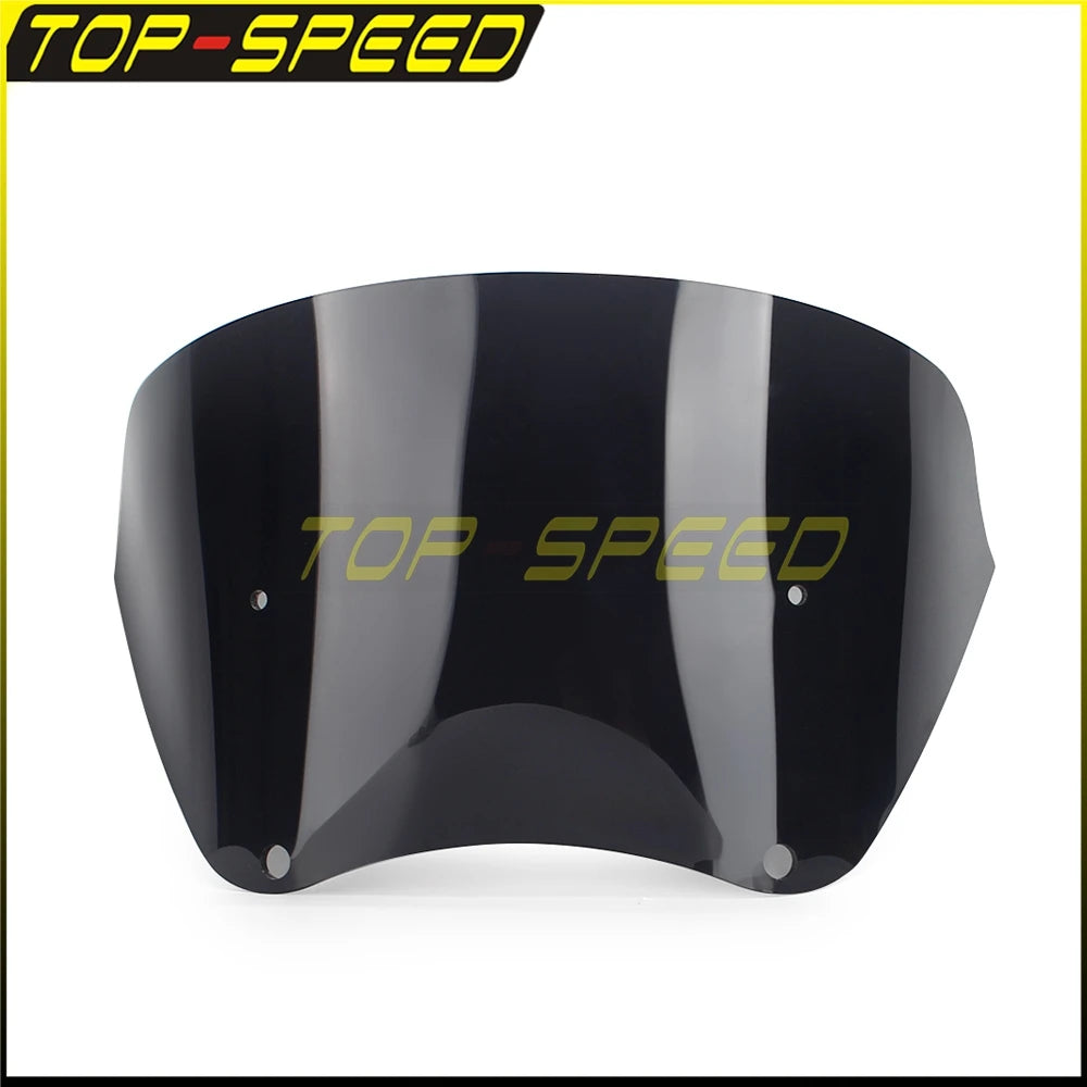 Replacement Headlight Fairing Windscreen Motorcycle Club Style Fairing Windshield Deflector for Harley Dyna 9inch 12inch 15inch