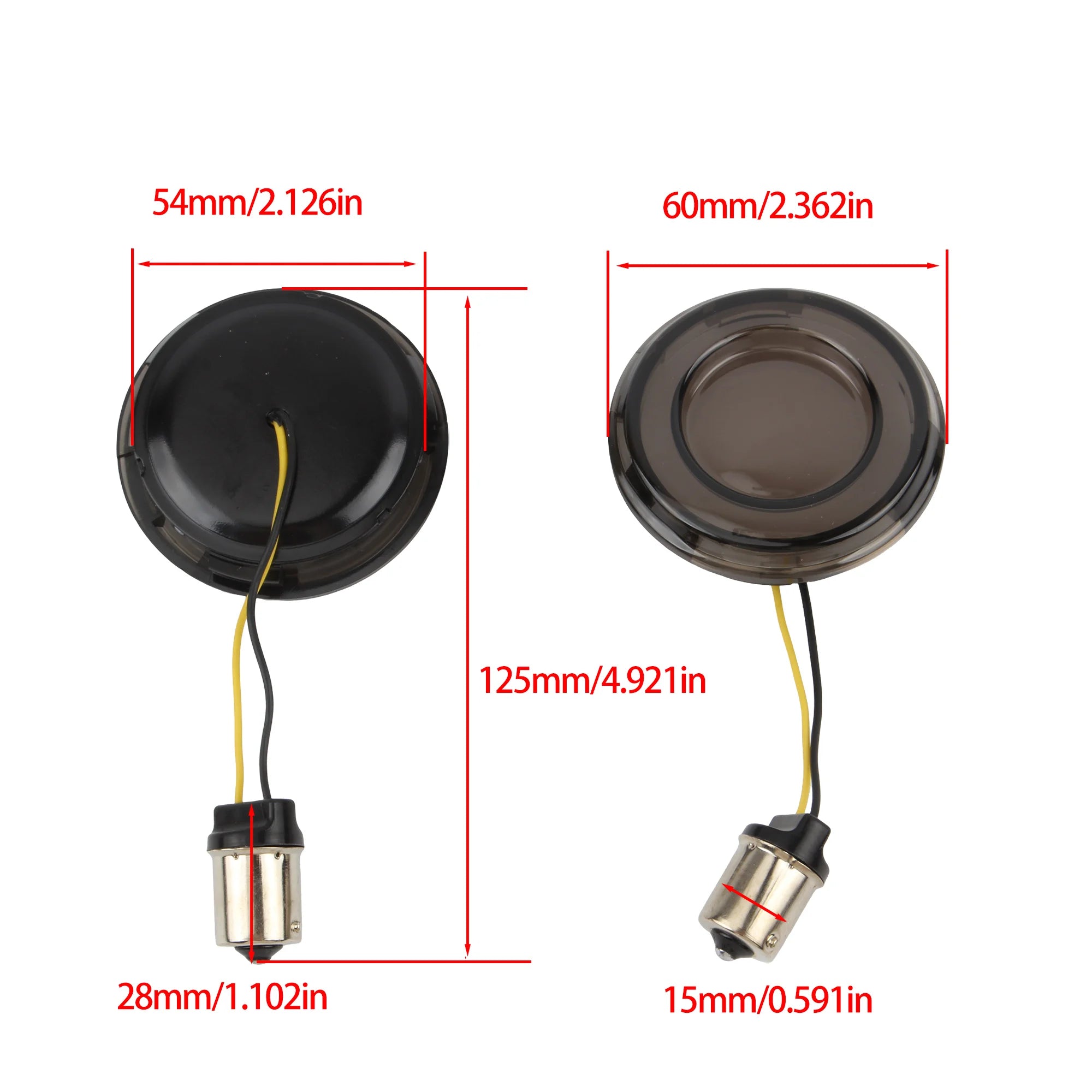 Motorcycle LED Turn Signal Bullet Style 1156 1157 Brake Indicator For