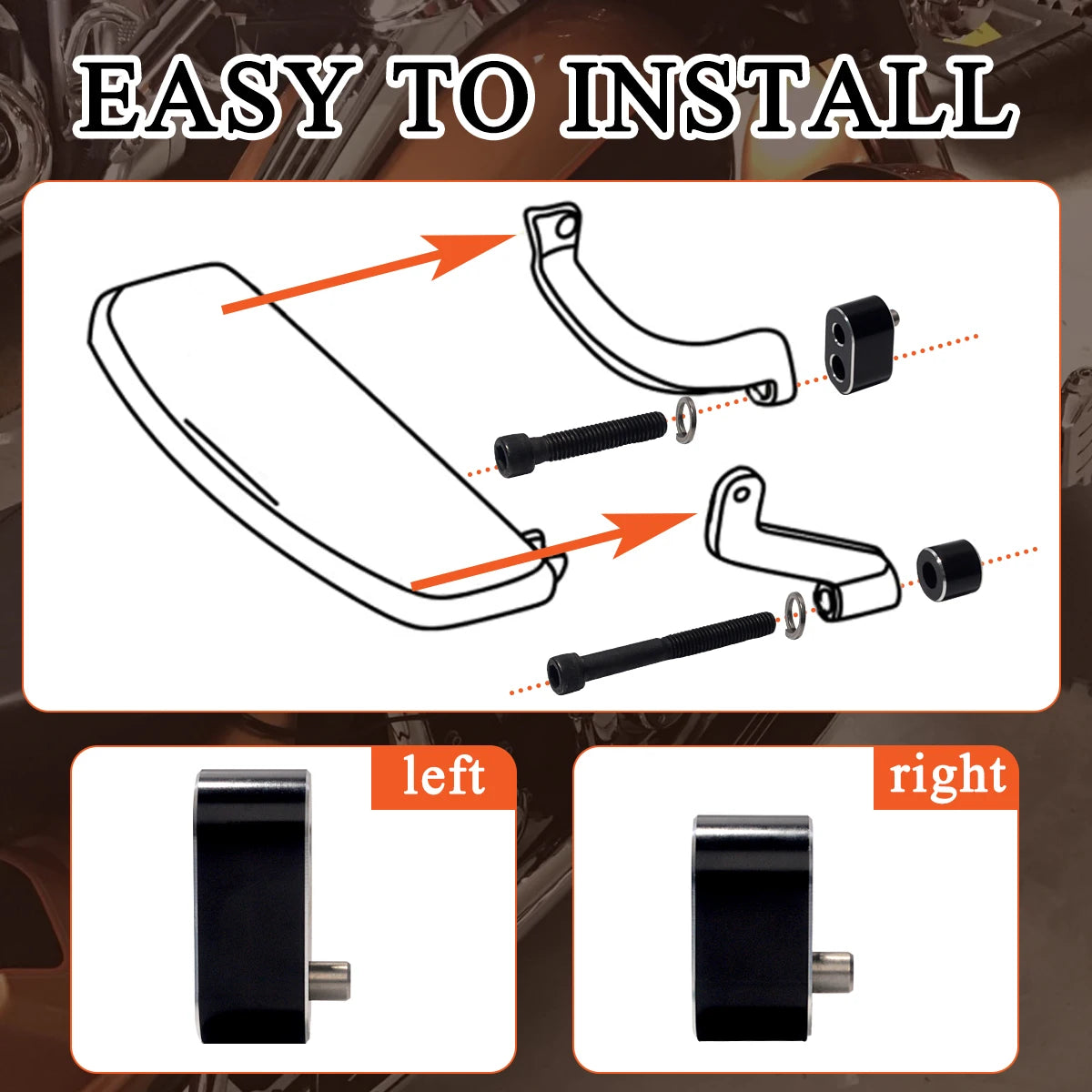 Motor Driver Floorboard Extenders Relocation for Harley Touring FL Road King Electra Road Tri Glide Black Floorboards Spreader