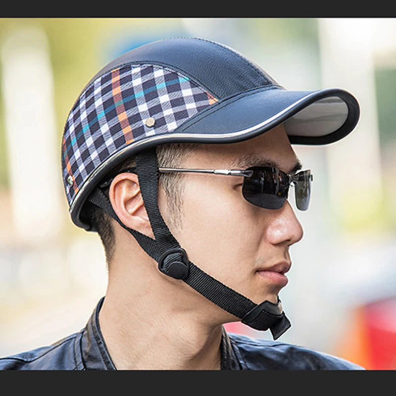 Motorcycle Helmet Baseball Cap Men Wome Scooter Moto Electric Bicycle Scooter Accessory Half Face Helmet Anti-UV Safety Hard Hat