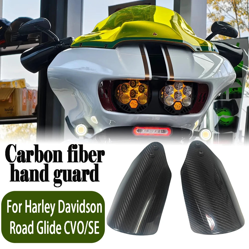 For Harley Davidson Road Glide CVO/SE Carbon fiber hand windshield, windshield brake protection, motorcycle accessories