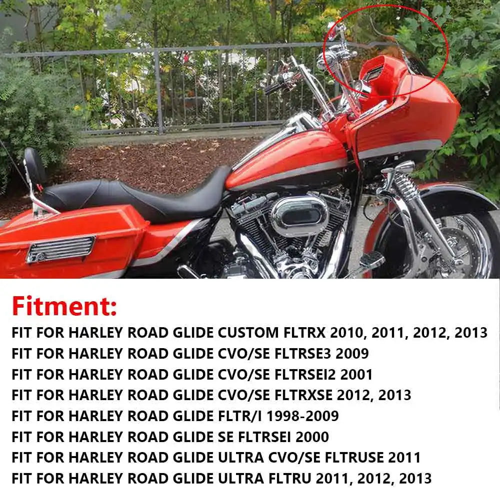 12.5" Windshield Fairing Windscreen Cover For Harley Road Glide  Ultra CVO/SE FLTR/I 1998-2013 Motorcycle Front Wind Deflectors