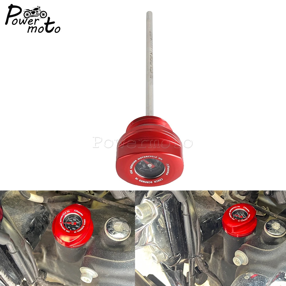 Motorcycle Oil Dipstick For Harley Touring Engine Oil Thermometer Gauge Road Glide FLTRX ST CVO FLTRXSTSE 2024 FLTRXSE 2023-2024