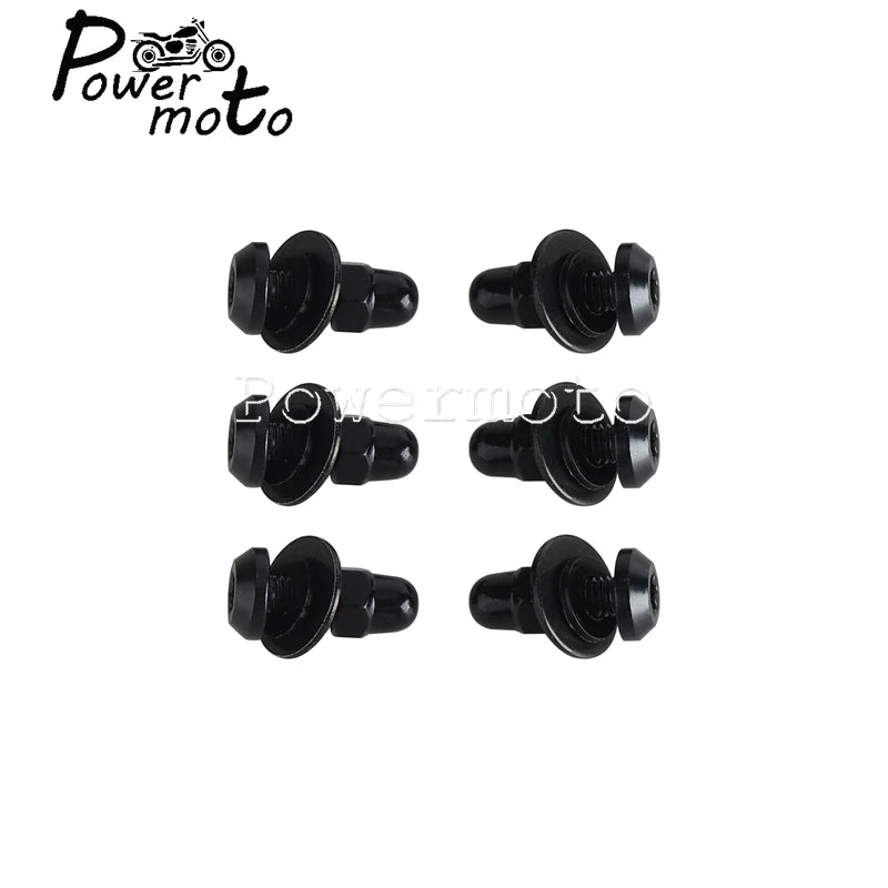 Memphis Shades Road Warrior Fairing Windscreen T25 Windshield Bolt Screw 6pcs For Harley Softail Low Rider S Dyna Fat Street Bob