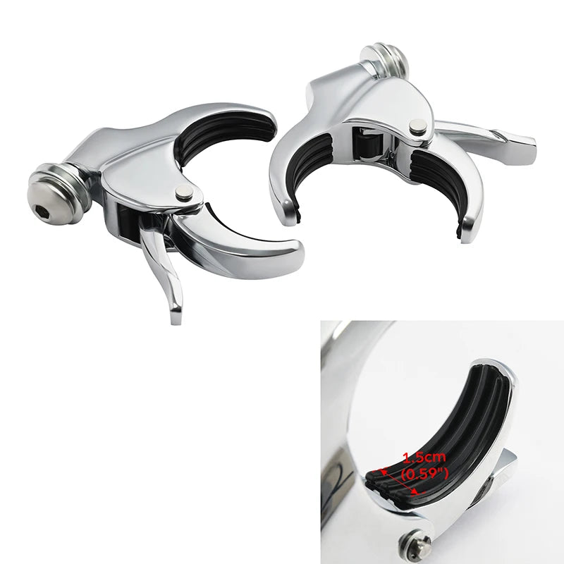 49mm Detachable Windshield Clamp For Harley Dyna Fat Bob Low Rider FXD Wide Glide XL1200X VRSCA VRSCB VRSCX FXBB FXBRS FXLR