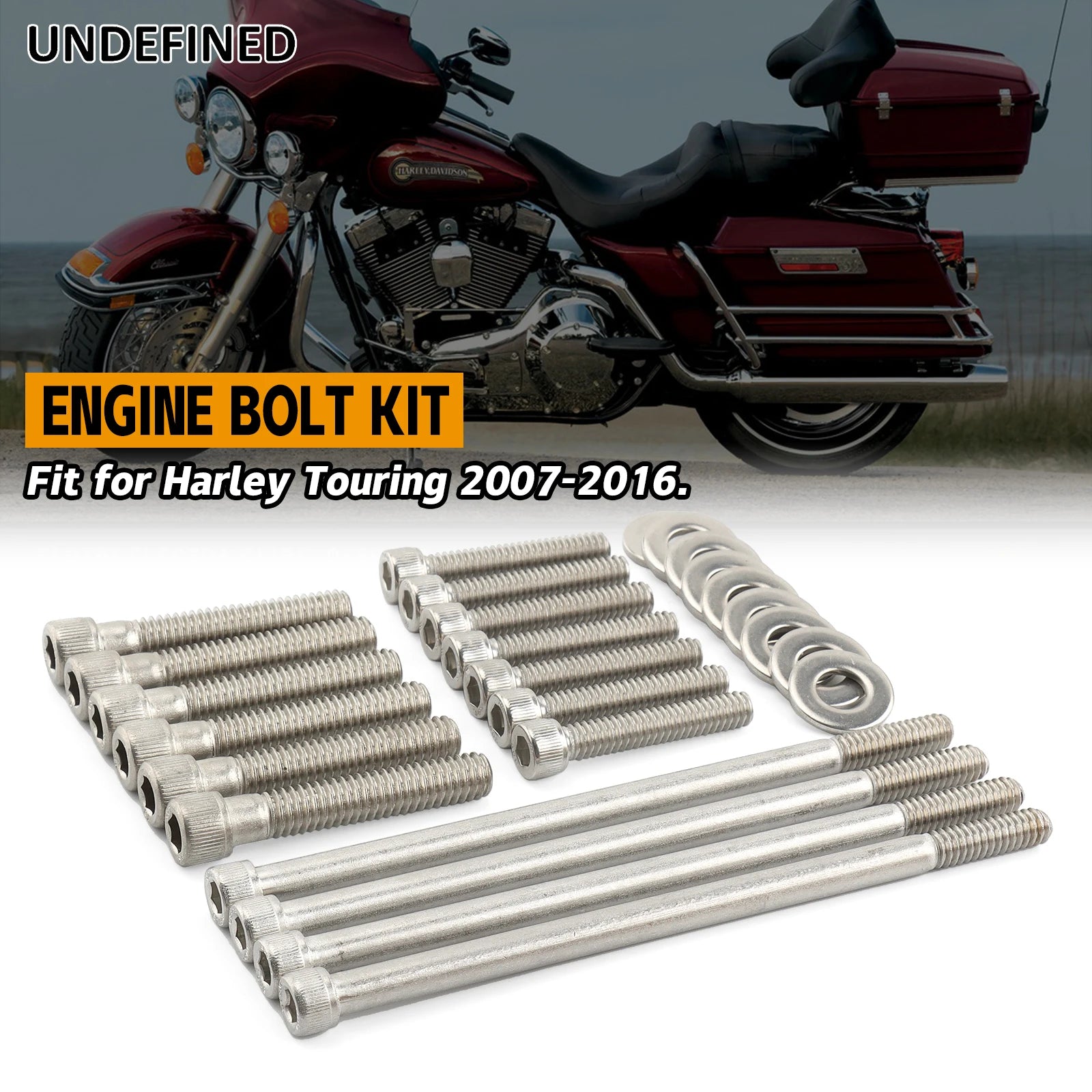 Motorcycles Engine Stainless Steel Screws Cover Bolt Kit For Harley Touring Electra Glide Street Glide Road Glide 2007-2016