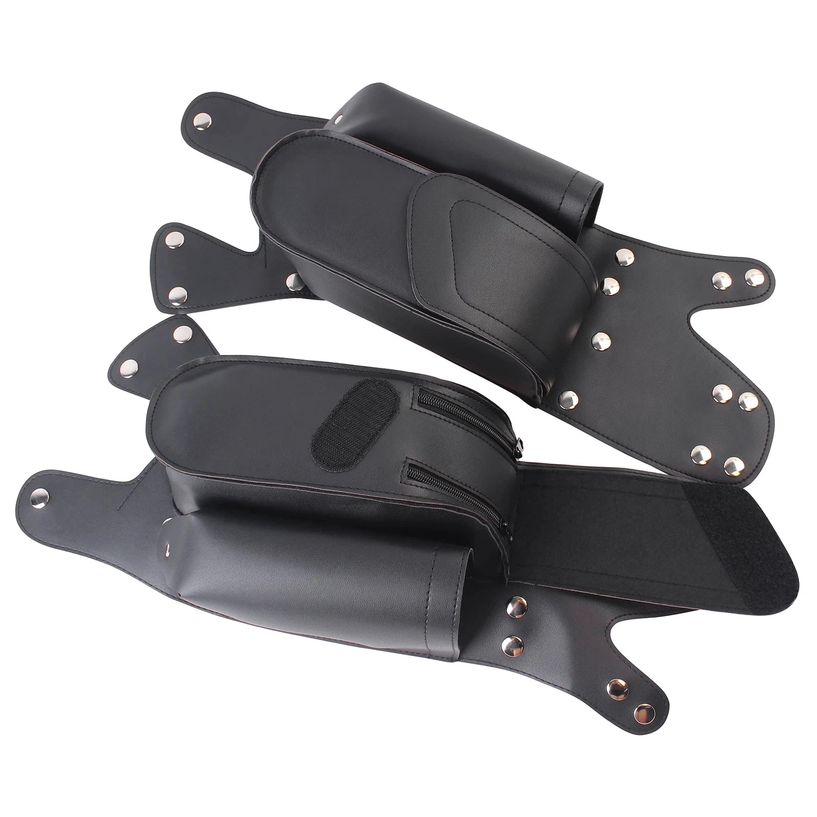 Motorcycle Black Pair Saddlebag Guard Crash Bar Bag Water Bottle Holder For Harley Touring All models
