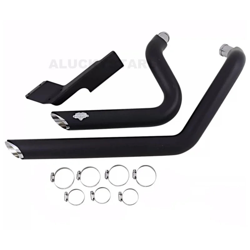 Black Chrome Motorcycle V-H Dual Exhaust System Muffler Exhaust Pipe For Harley Sportster XL1200 XL883 Iron XL 1200 883 X48 V72