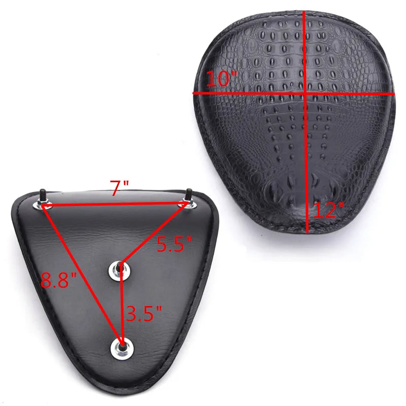 Motorcycle Retro Brown/Black Alligator Pattern Solo Seat  For Honda Shadow 700 Magna For Harley Sportster Bobber Chopper Rocker
