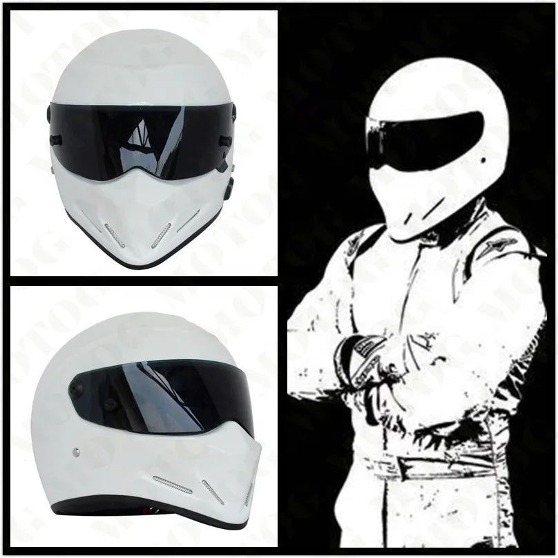 Stylish Retro Motorcycle Riding Safety Helmets Men Motorbike Motocross Racing Full Face Protective Helmet Karting Helmets