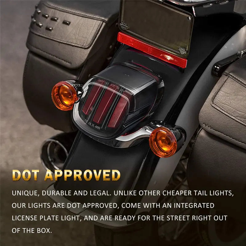 Tail Rear Light LED Lamp Taillight With DRL Brake Stop Light For Harley Sportster Softail Dyna Lay Down Super Glide