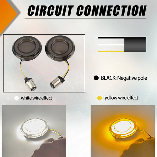 Motorcycle LED Turn Signal Bullet Style 1156 1157 Brake Indicator For