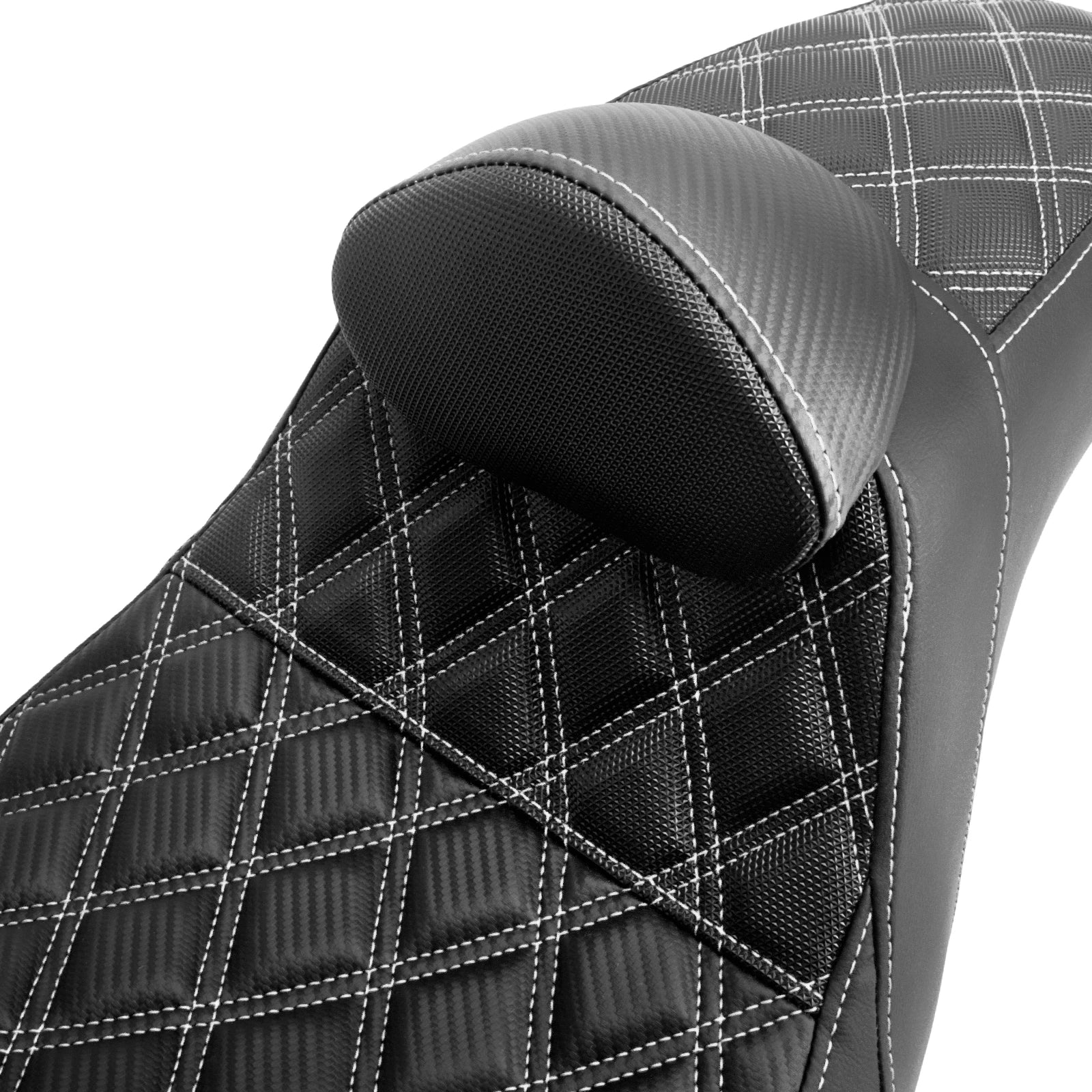 Motorcycle Two Up Seat With Backrest Driver Passenger Saddle Cushions Seat For Harley Dyna Low Rider Fat Bob Street Bob 06-2017