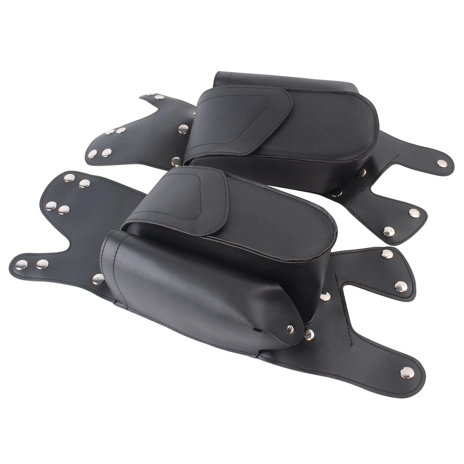 Motorcycle Black Pair Saddlebag Guard Crash Bar Bag Water Bottle Holder For Harley Touring All models