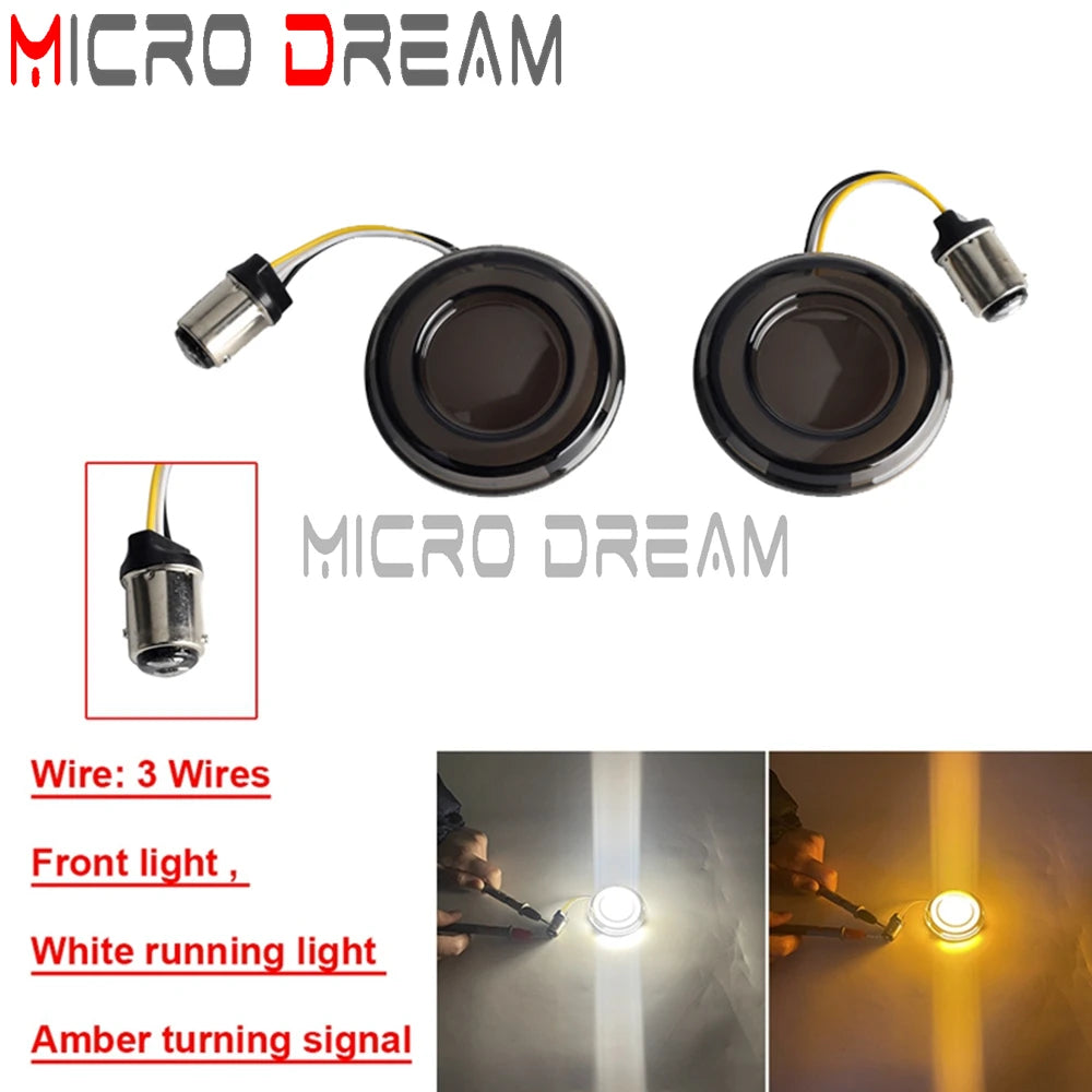 LED Turn Signal Amber Light Bullet Style 1156 1157 Brake Indicator For Harley Dyna Touring Street Glide Road King Sportster