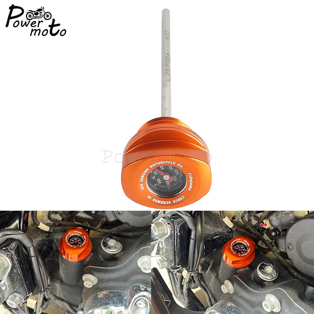 Motorcycle Oil Dipstick For Harley Touring Engine Oil Thermometer Gauge Road Glide FLTRX ST CVO FLTRXSTSE 2024 FLTRXSE 2023-2024