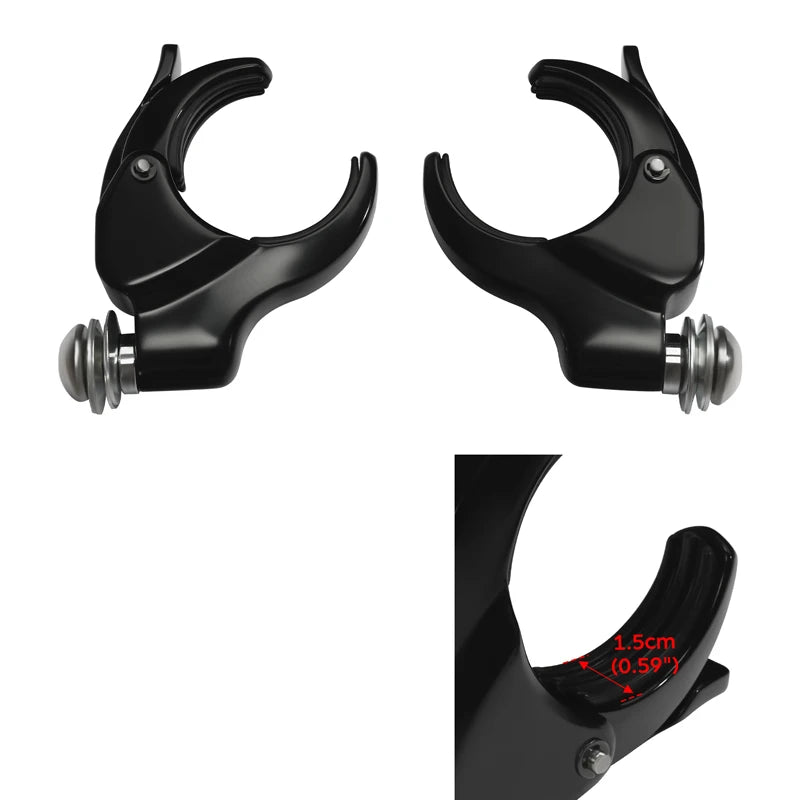 49mm Detachable Windshield Clamp For Harley Dyna Fat Bob Low Rider FXD Wide Glide XL1200X VRSCA VRSCB VRSCX FXBB FXBRS FXLR