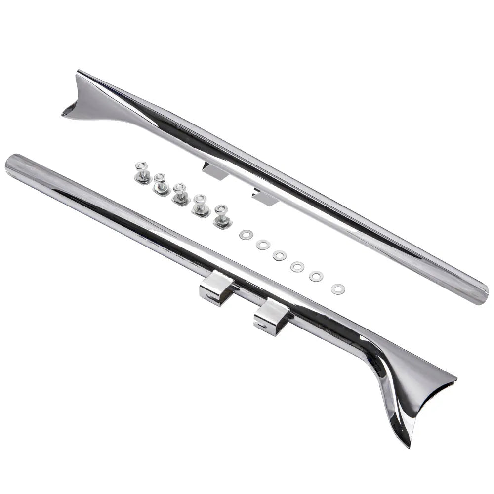 Steel 36" Fishtail Exhaust Muffler Pipe Slip On for Harley Touring 1995-2006 1 Pair for Harley Touring Motorcycle