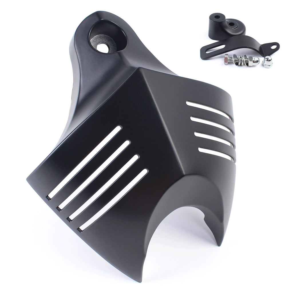 Mptprcycle Black Twin Horn Cover Cowbell For Harley Big Twins V-Rods