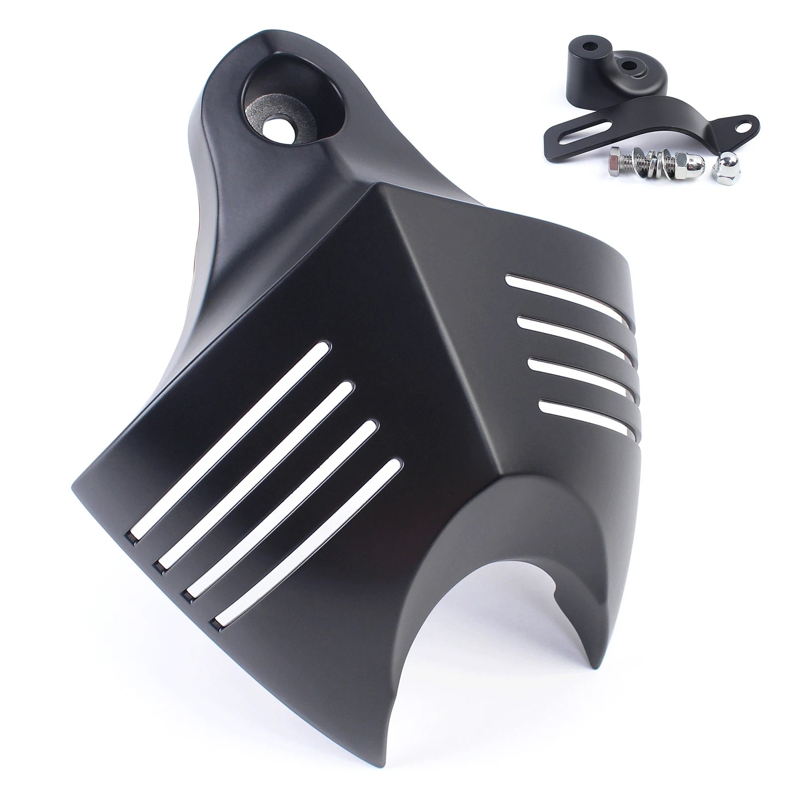 Mptprcycle Black Twin Horn Cover Cowbell For Harley Big Twins V-Rods