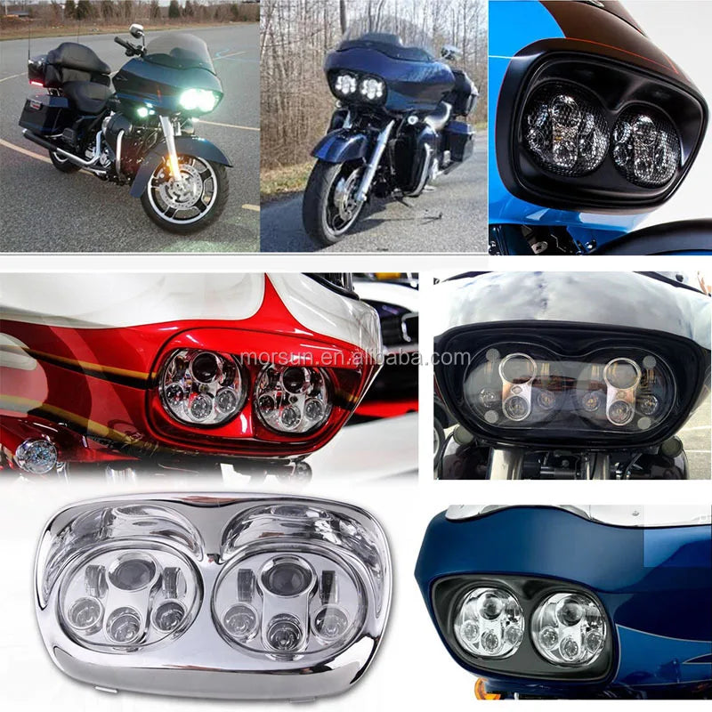 For 1998-2013 Road Glide Led Headlight for harley Davidson Motorcycle Double Headlight