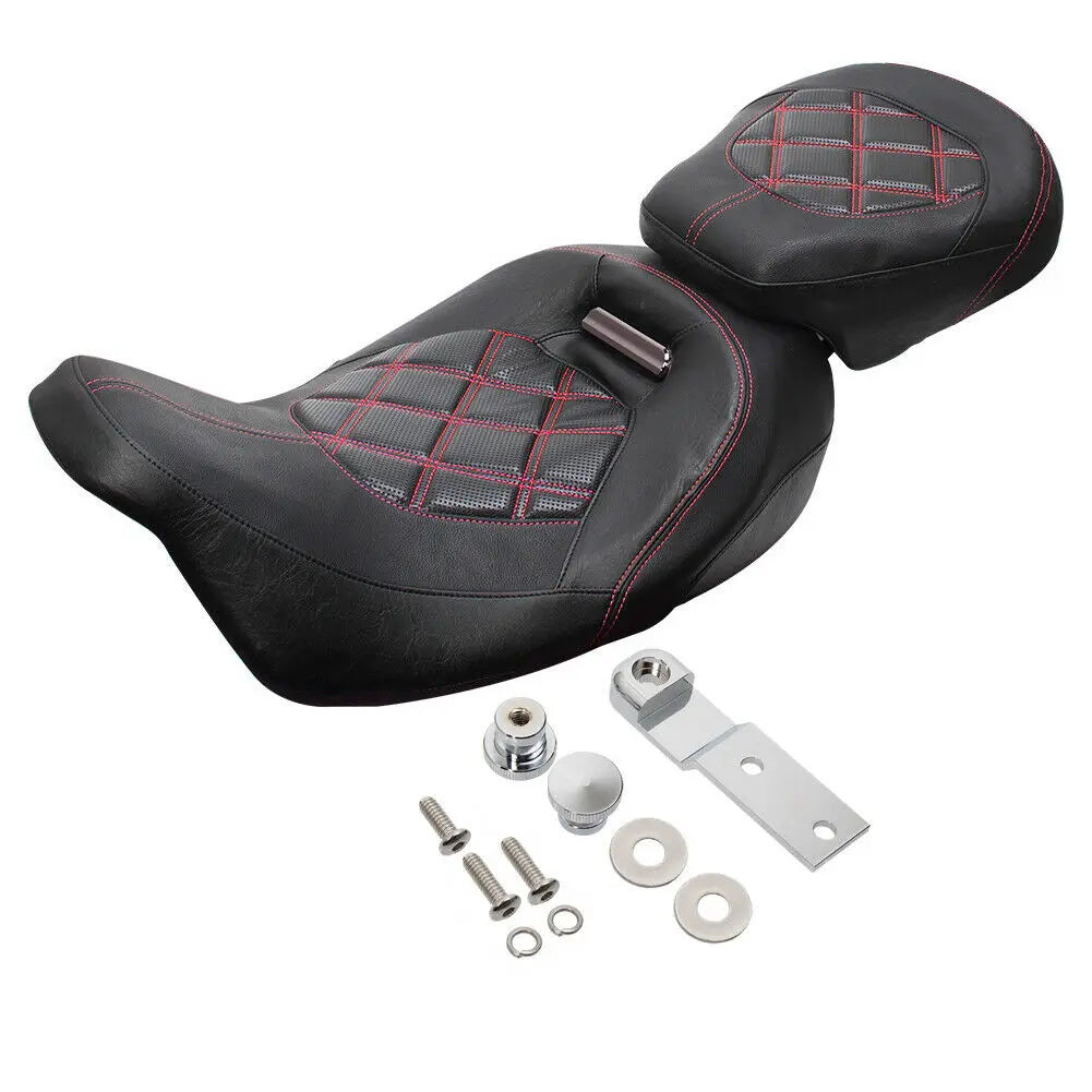 Two-Up Driver Passenger Seat + Front Rider Backrest For Harley Touring CVO Street Glide Road King Special Classic 2009-2023 2022