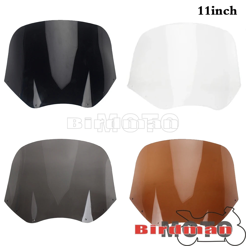 11" /15" Motorcycle Front Headlight Fairing Windshield For Harley Dyna Low Rider Street Bob Super Glide Softail Low Rider S