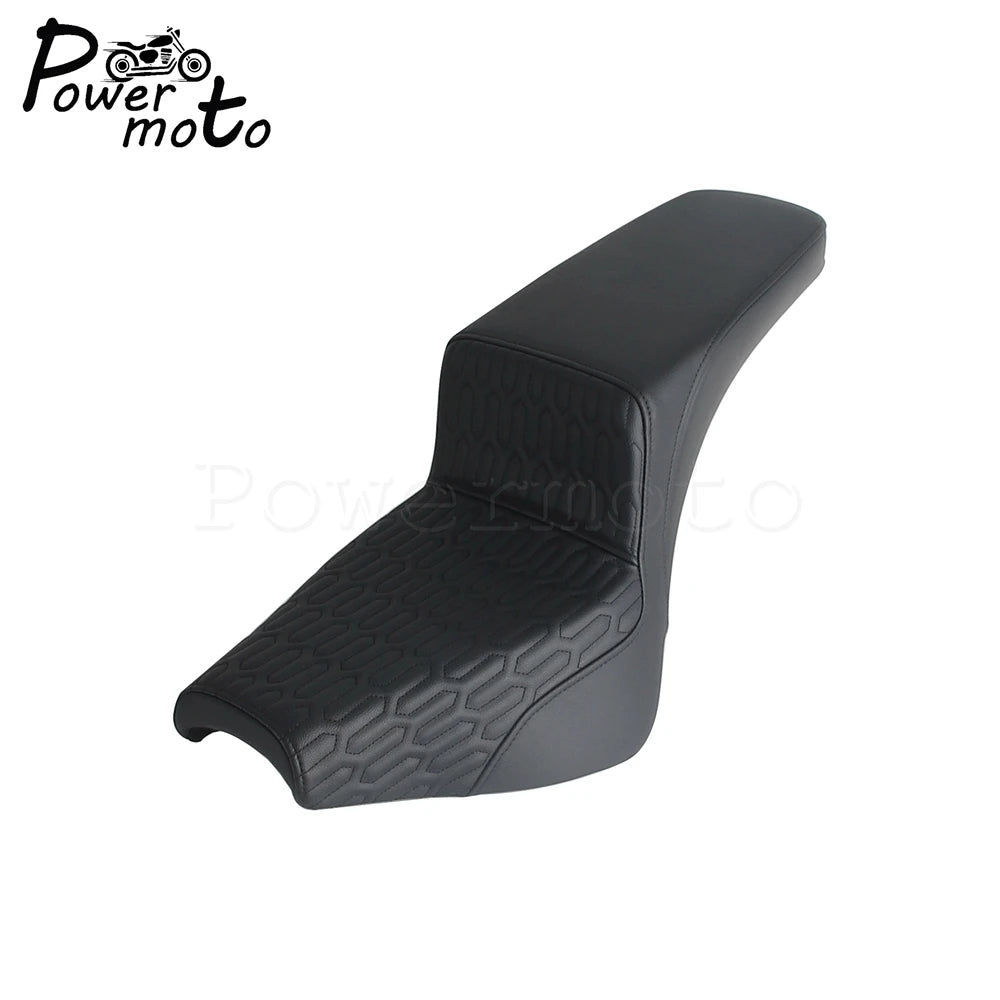 Leather Driver Passenger Seat Two up Seat Cushion Cover For Harley Softail Slim Street Bob Heritage Classic Deluxe 2018-2024