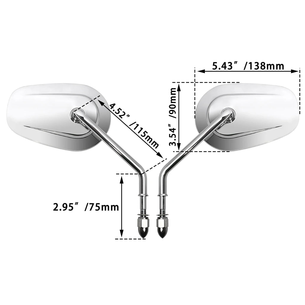 Rear View Mirrors For Harley 1982-2025 Touring Road Glide Electra Glide Road King Street Glide Sportster Dyna Softail Motorcycle