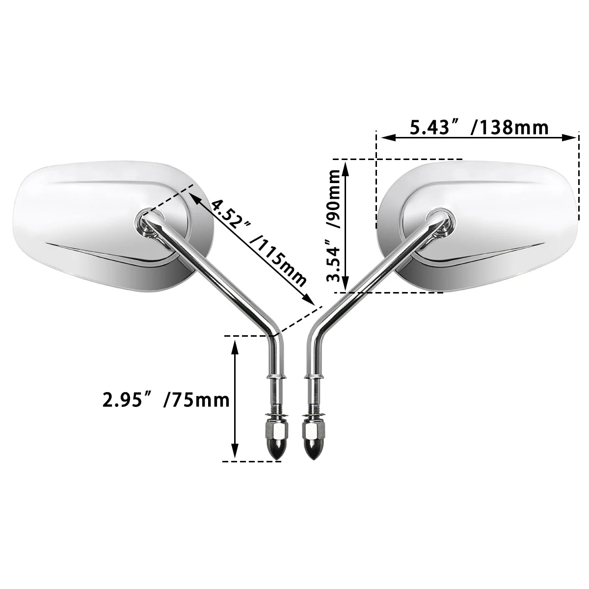 Rear View Mirrors For Harley 1982-2025 Touring Road Glide Electra Glide Road King Street Glide Sportster Dyna Softail Motorcycle