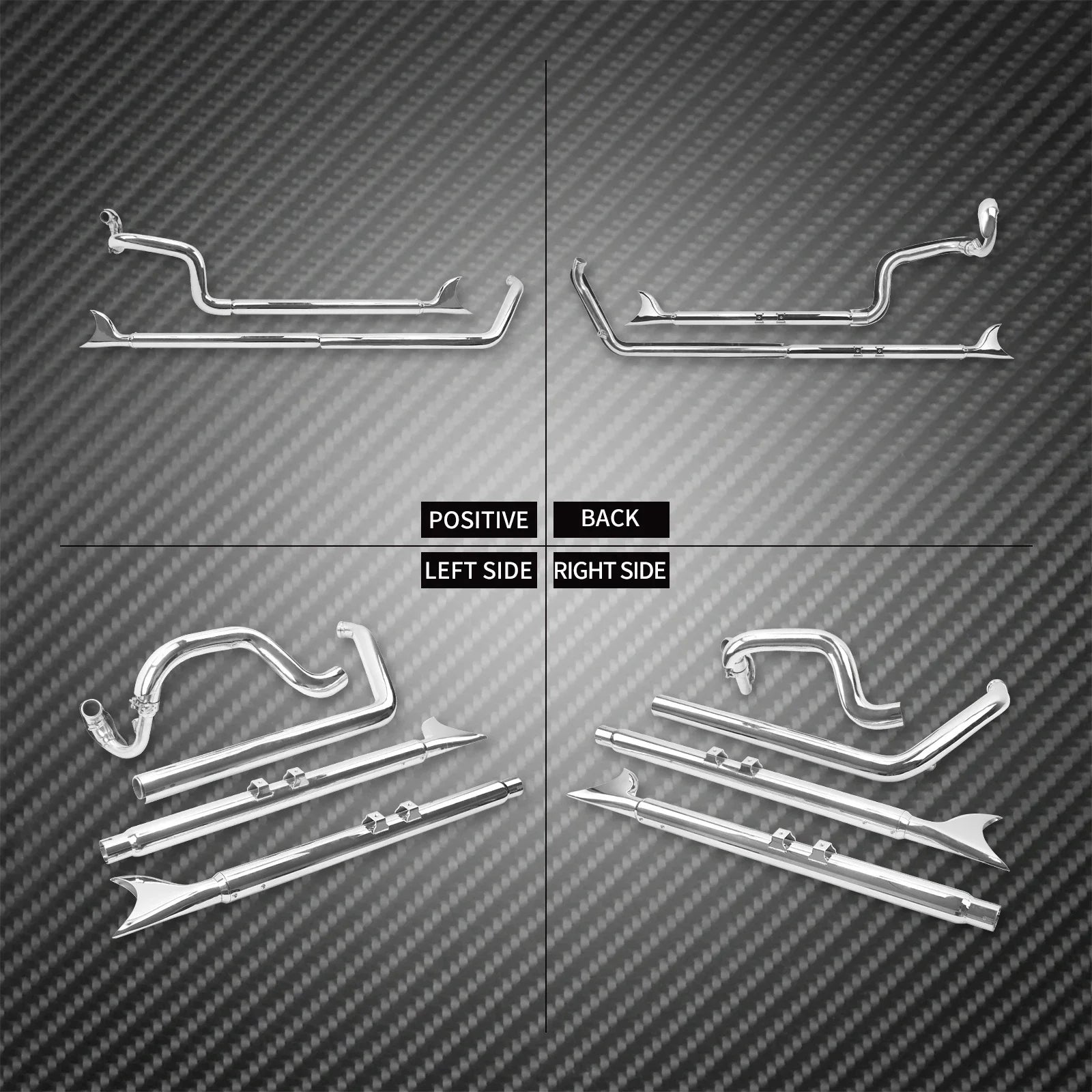 Motorcycle Exhaust Pipe Dual System Chrome For Harley Softail Breakout Slim FLS Fatboy FLSTF Deluxe FLSTN Standard FXST 07-2017