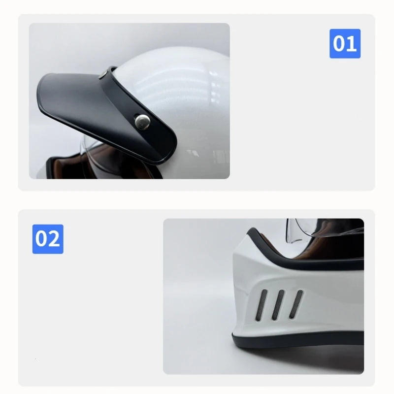Motorcycle Helmet Full Face casco moto Helmet Vintage Chopper Retro Helmet capacete de motocicleta