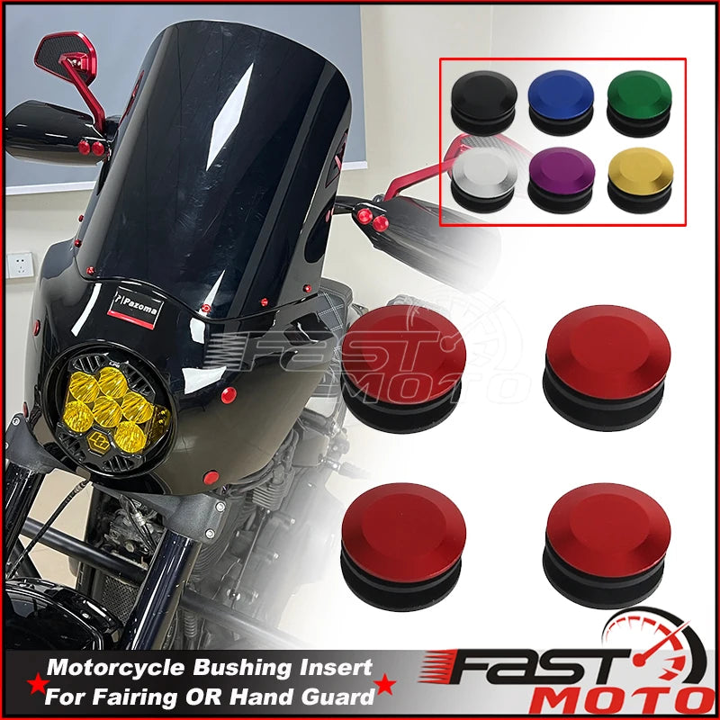 Motorcycle Club Style Fairing T25 Bolts Screws For Harley Softail Low Rider ST For Road Warrior Hand Guards Bolt Bushing Inserts