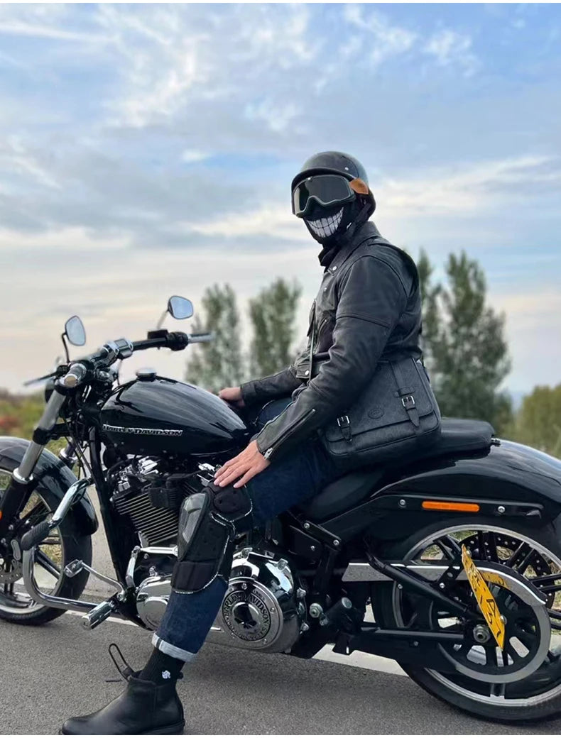 Motorcycle helmet for men in summer, Harley retro half helmet electric car, German style soldier prince cruise car, four season