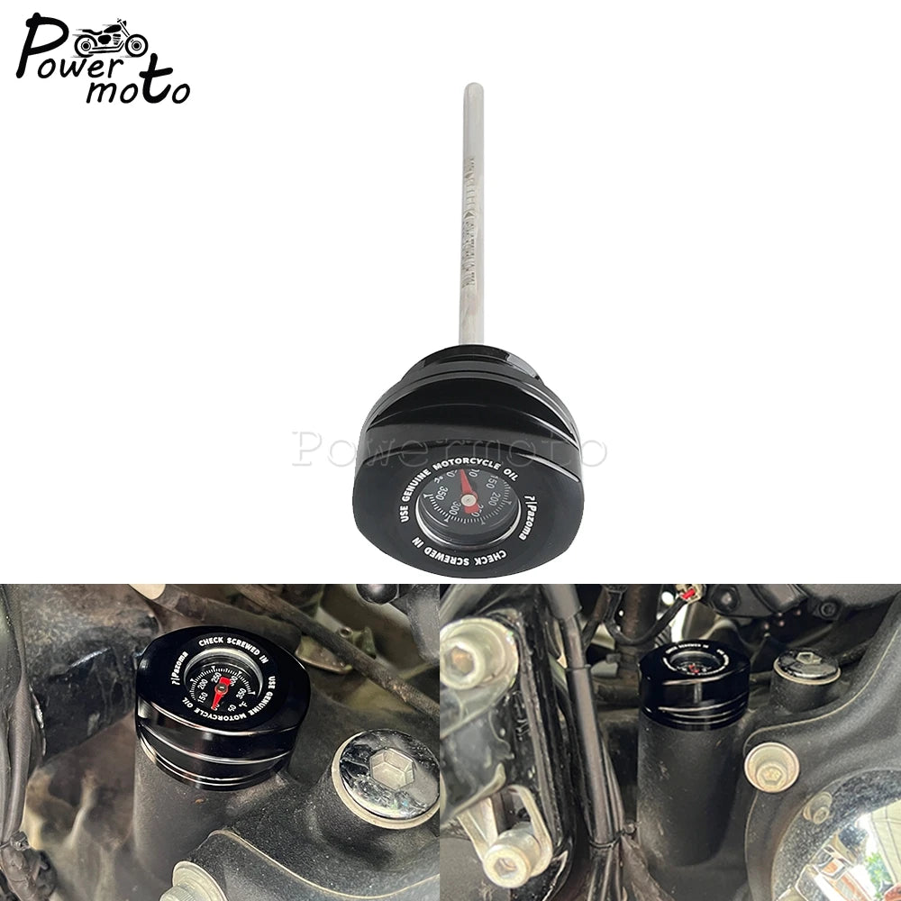 Motorcycle Oil Dipstick For Harley Touring Engine Oil Thermometer Gauge Road Glide FLTRX ST CVO FLTRXSTSE 2024 FLTRXSE 2023-2024