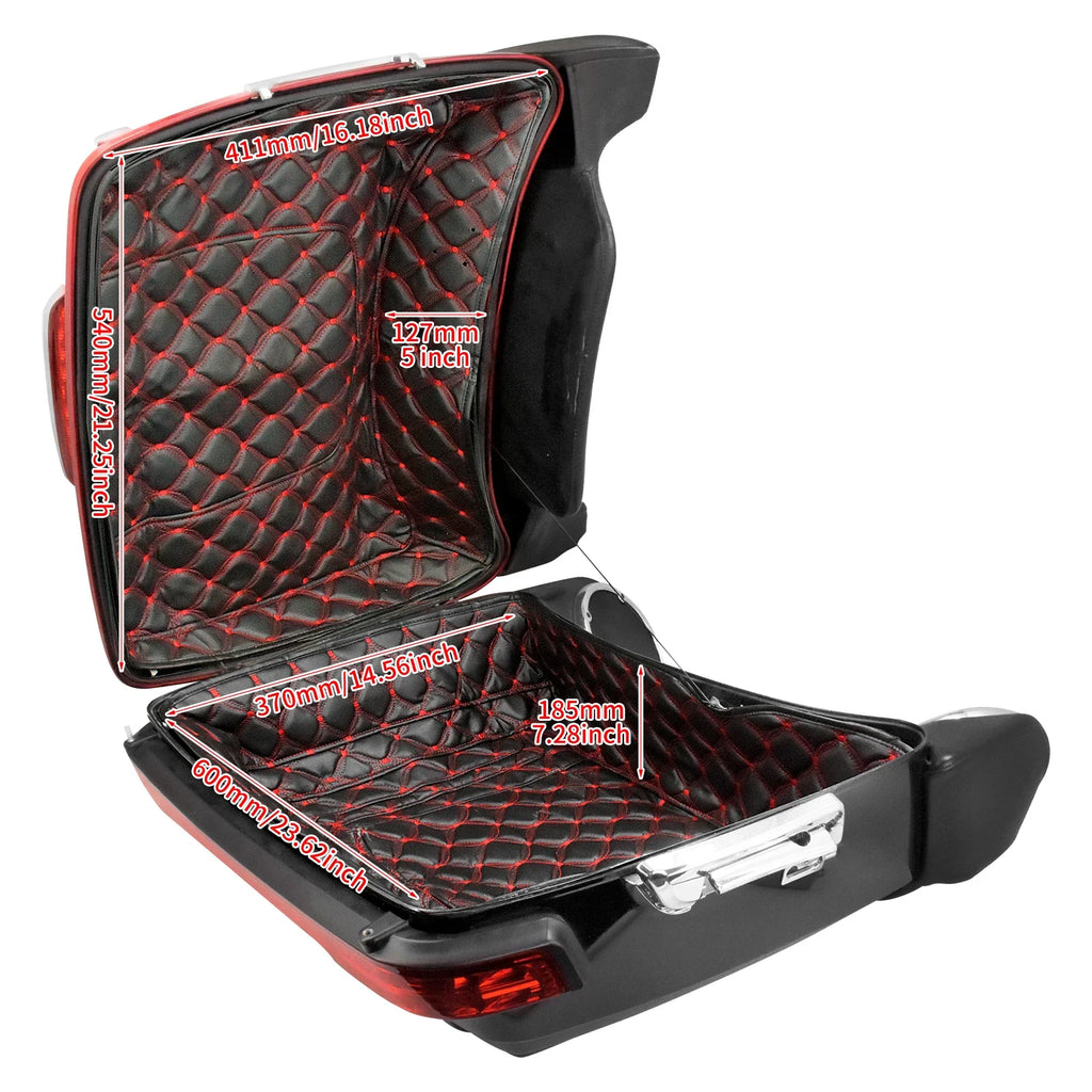 Motorcycle Tour Pak Trunk Carpet Inner Bag Liner Luggage Leather Bags Pad For Harley Touring Road Electra Glide FLHR FLHT 14-23