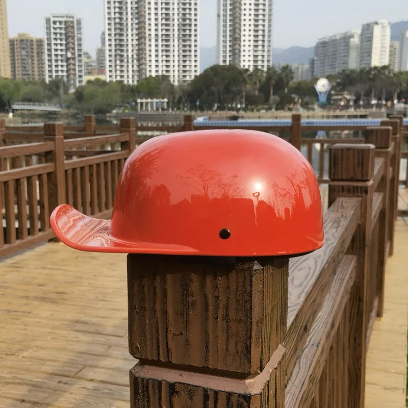 New Baseball Cap Helmet Motorcycle Vintage Retro Helmets Biker Hip-Hop Open Face Scooter Cruiser Chopper Gangster DS Men Women