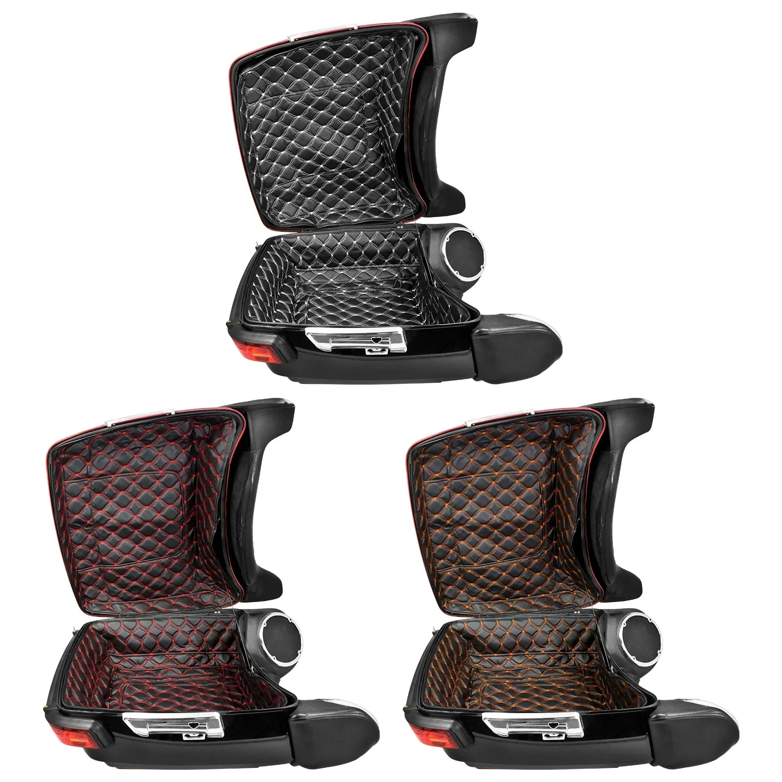 Motorcycle Tour Pak Trunk Carpet Inner Bag Liner Luggage Leather Bags Pad For Harley Touring Road Electra Glide FLHR FLHT 14-23