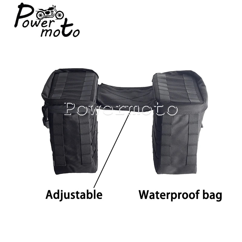 Side Saddle Bags Motorcycle Bags Waterproof Front Handle Bars Storage Bag Custom Saddlebags For Harley Sportster XL Dyna Softail