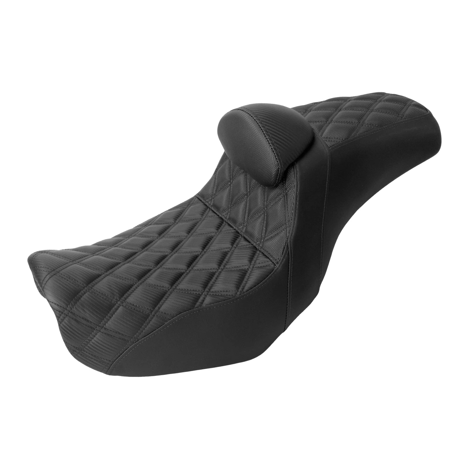 Motorcycle Two Up Seat With Backrest Driver Passenger Saddle Cushions Seat For Harley Dyna Low Rider Fat Bob Street Bob 06-2017