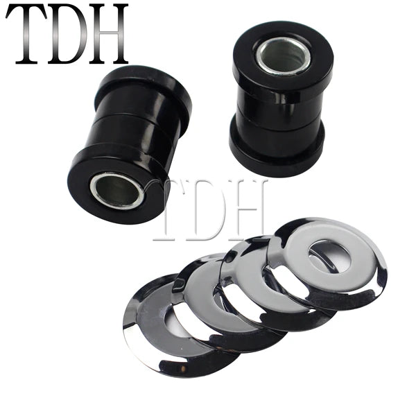 For Harley Big Twins Sportsters 73-17 Motorcycle Red Chrome Polyurethane Handlebar Riser Bushings Damper Kit Handle Bar Bushing