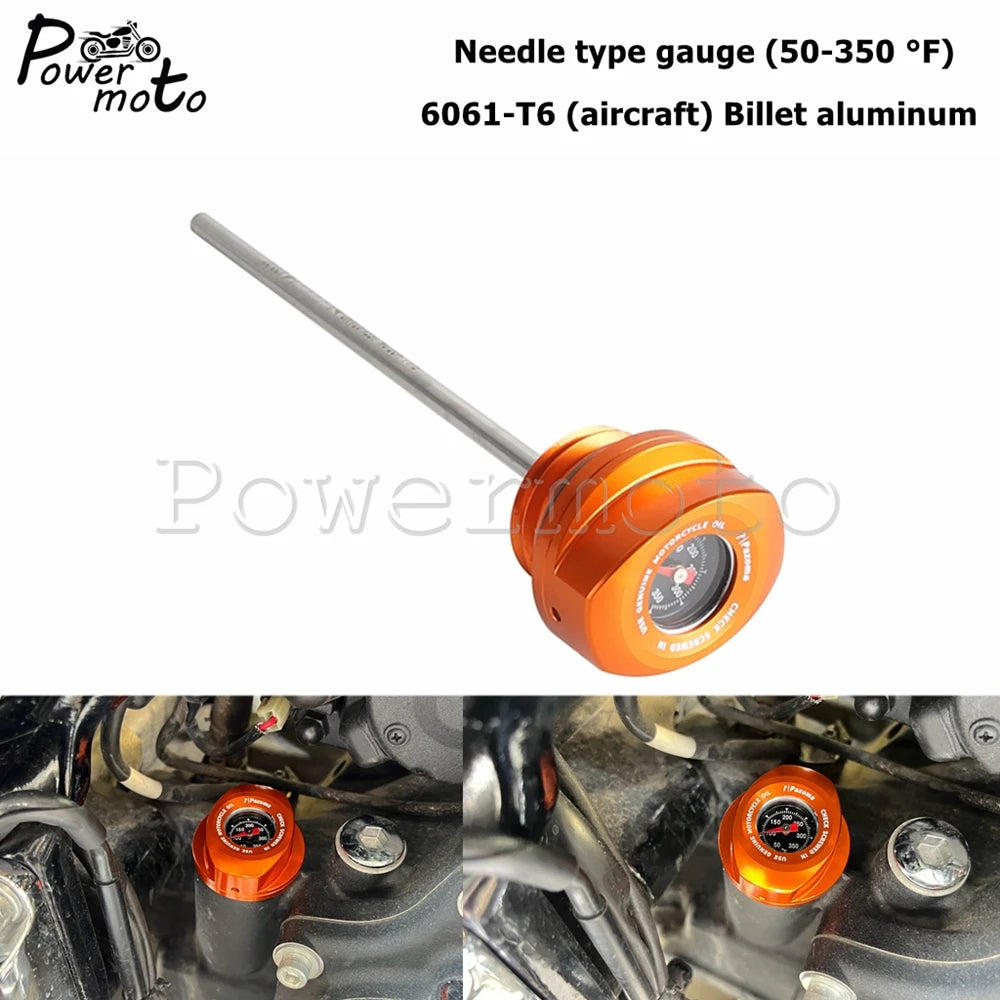 Motorcycle Oil Dipstick For Harley Touring Engine Oil Thermometer Gauge Road Glide FLTRX ST CVO FLTRXSTSE 2024 FLTRXSE 2023-2024