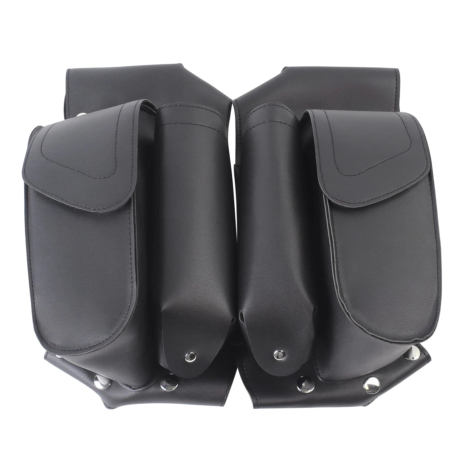 Motorcycle Black Pair Saddlebag Guard Crash Bar Bag Water Bottle Holder For Harley Touring All models