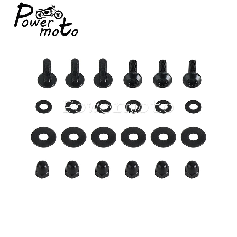Memphis Shades Road Warrior Fairing Windscreen T25 Windshield Bolt Screw 6pcs For Harley Softail Low Rider S Dyna Fat Street Bob