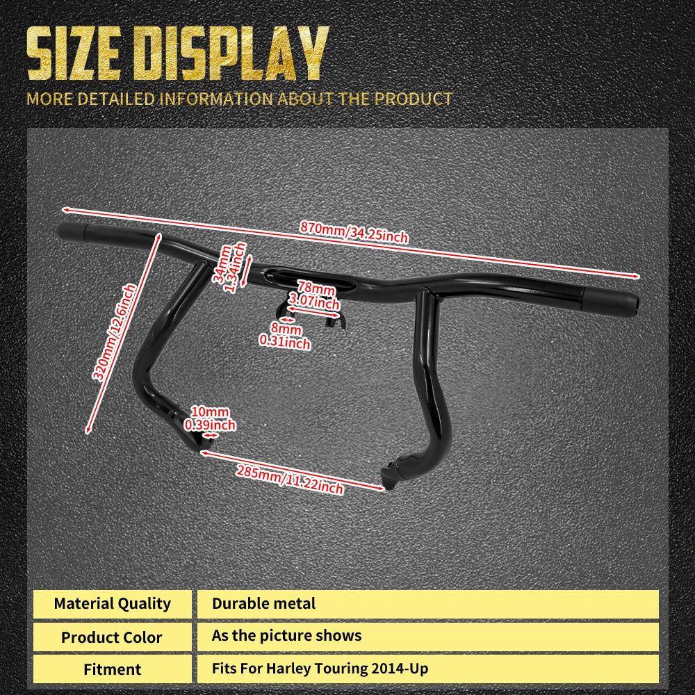 Motorcycle Engine Highway Guard Crash Bar Front Flat-Out Bar For Harley Touring 2014-Up Electra Street Road Glide Road King FLHR