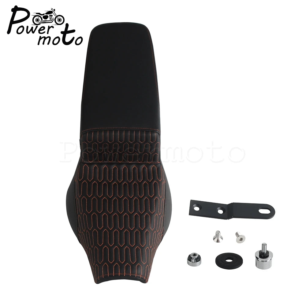 Leather Driver Passenger Seat Two up Seat Cushion Cover For Harley Softail Slim Street Bob Heritage Classic Deluxe 2018-2024