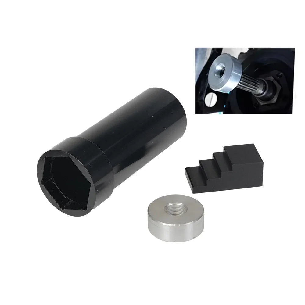 1 7/8" Mainshaft Sprocket Pulley Socket Lock Nut Wrench Tool For Harley-Davidson 1936-2006 Big Twins &1999-2006 Twin Cam Black