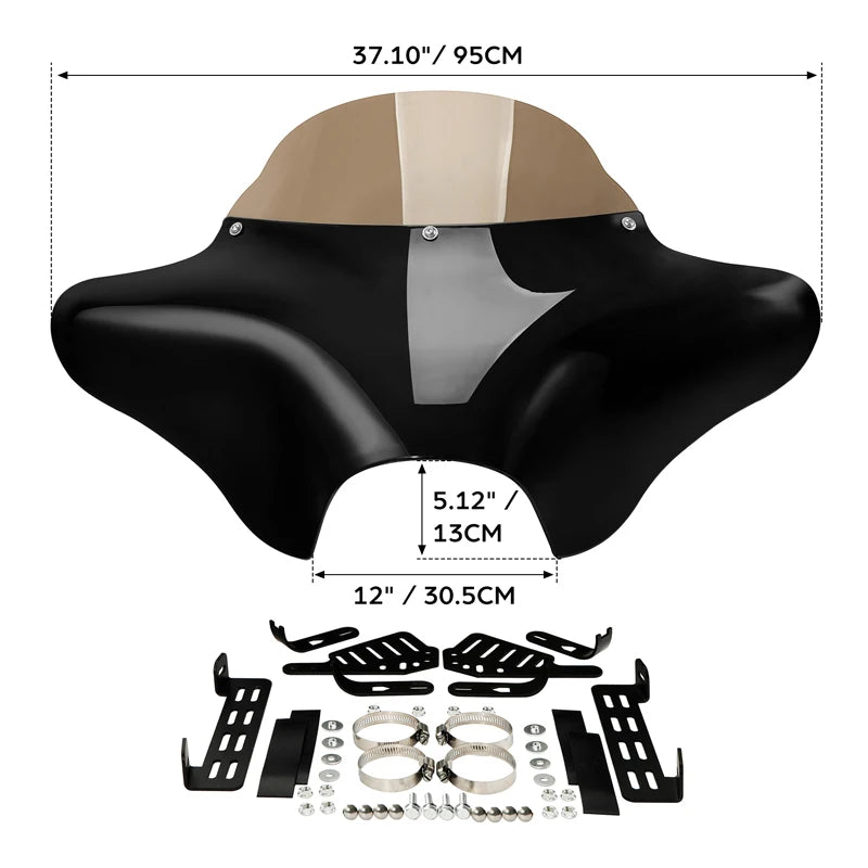 Batwing Fairing Windshield Hardware Kits For Harley Heritage Softail Fat Boy Dyna Touring Road King V Star XVS1100A XVS650A