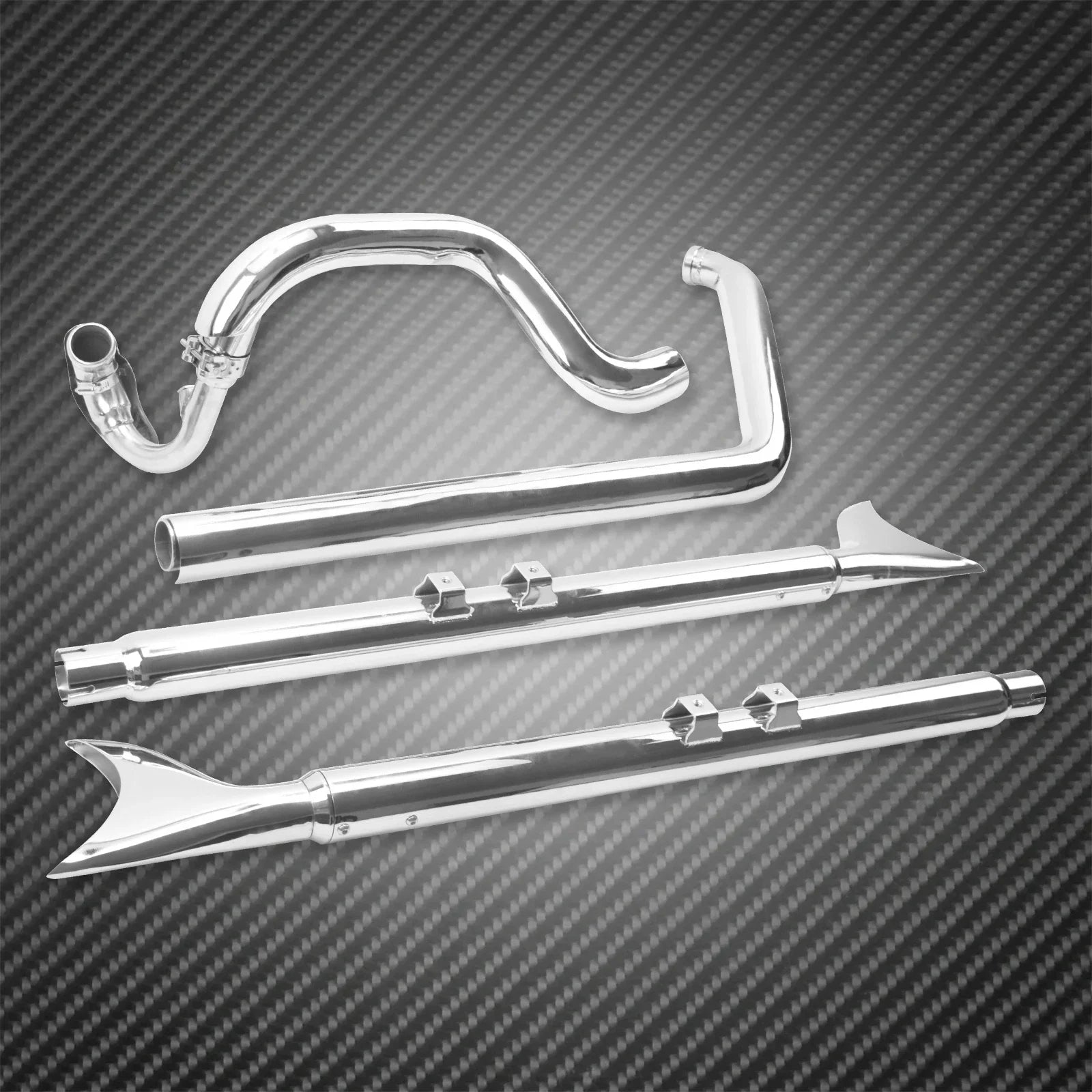 Motorcycle Exhaust Pipe Dual System Chrome For Harley Softail Breakout Slim FLS Fatboy FLSTF Deluxe FLSTN Standard FXST 07-2017
